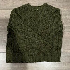 Olive Cable Knit Sweater